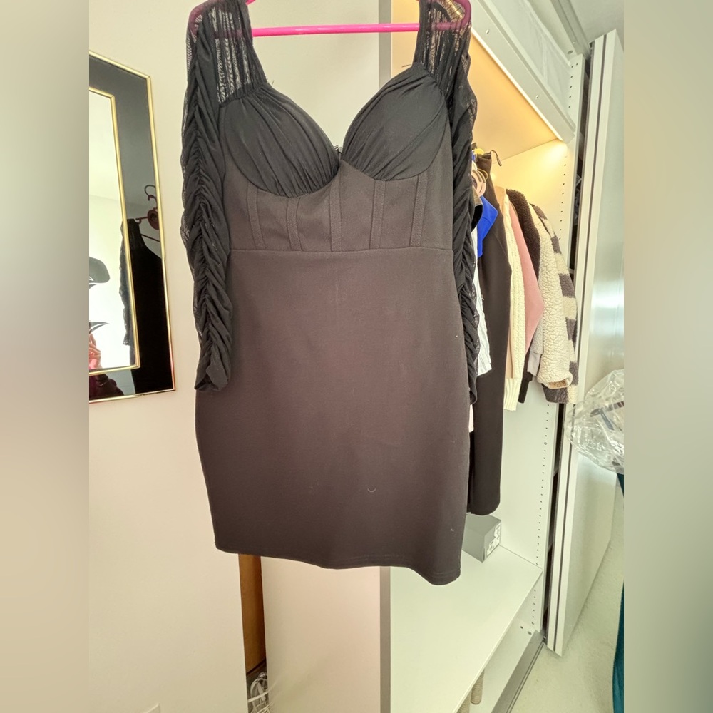 Black Windsor Shoulder Dress
